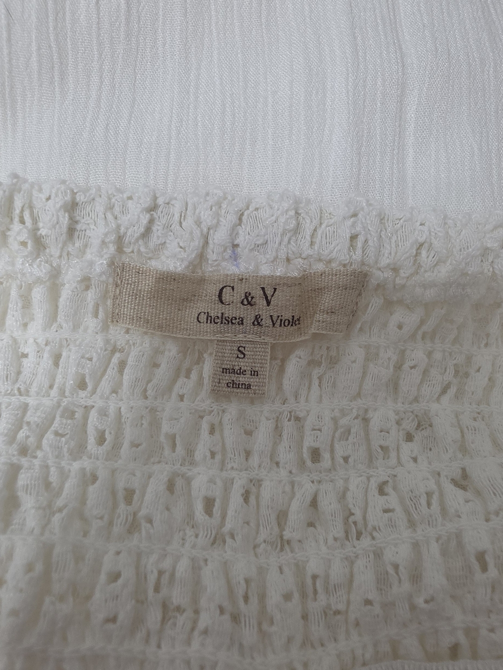 Chelsea & Violet White Lace Bodice Mini Dress Size Small - Picture 5 of 7